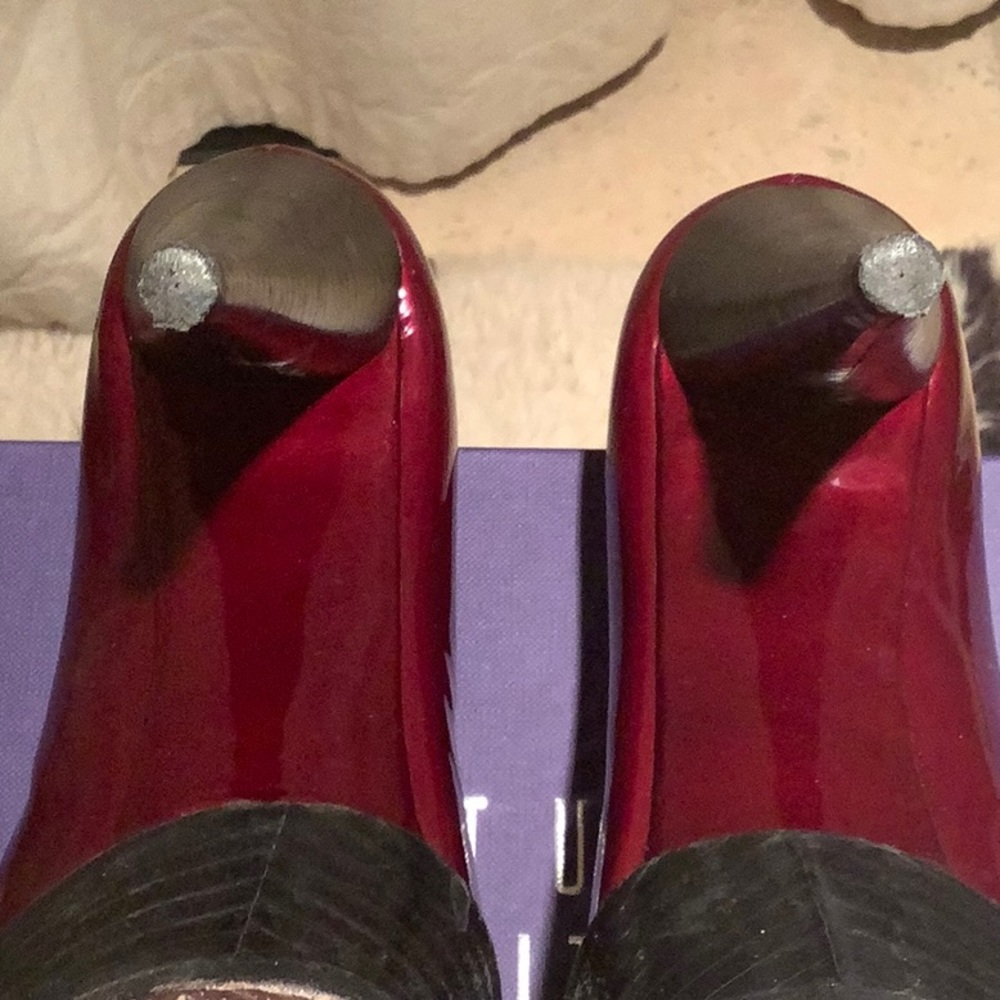 Stuart Weitzman Dark Red Heels With Box - image 7